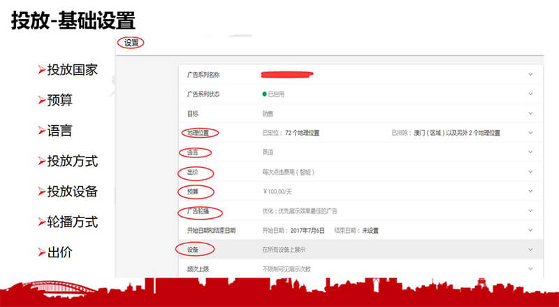展示广告投放的基础设置 